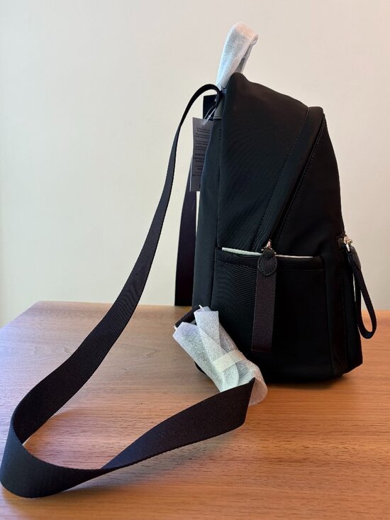NWT Kate Spade Chelsea Medium Backpack Black Nylon KC522 Travel Work Bag main image 7